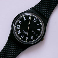 1990 Black Classic Vintage Swatch reloj  | Nero GB722 Swatch Antiguo