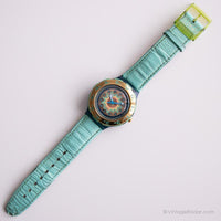 1994 Swatch Sdn109 en vague Uhr | Vintage Blue Swatch Scuba