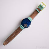 1994 Swatch Sdn109 en vague montre | Bleu vintage Swatch Scuba