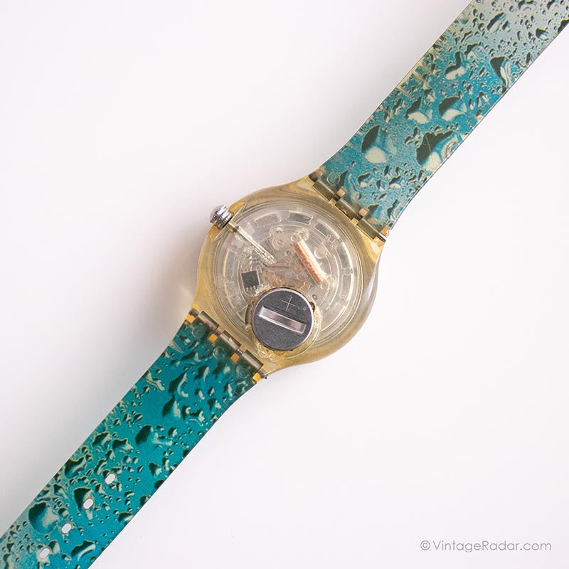 Vintage 1995 Swatch SDK123 WATERDROP Watch | Blue Swatch Watch ...