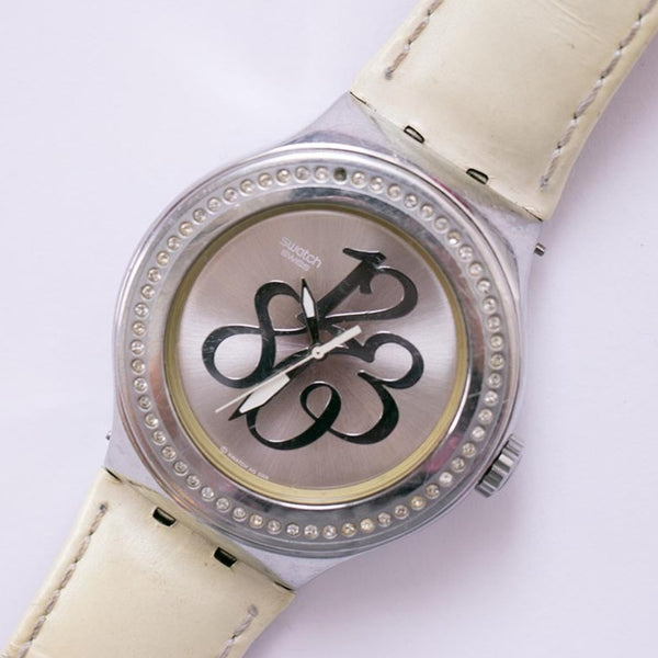 2006 Gloss nacré YNS107 Swatch Ironie montre | Grande montre à bracelet vintage
