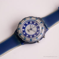 خمر 1997 Swatch SDN903 Fish Eye Watch | أزرق Swatch Scuba