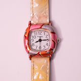 Retro Fossil reloj para mujeres con una correa colorida de casos y efectos de mármol