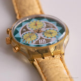 Vintage 1993 Swatch SCK106 Breeze au citron montre | Jaune Swatch Chrono