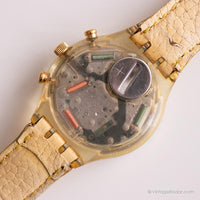 Vintage 1993 Swatch SCK106 Zitronenbrise Uhr | Gelb Swatch Chrono