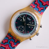 Vintage 1993 Swatch SCK100 WILD CARD Watch | Collectible Swatch Chrono