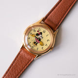 Tono de oro vintage Lorus Disney reloj | Minnie Mouse reloj para damas