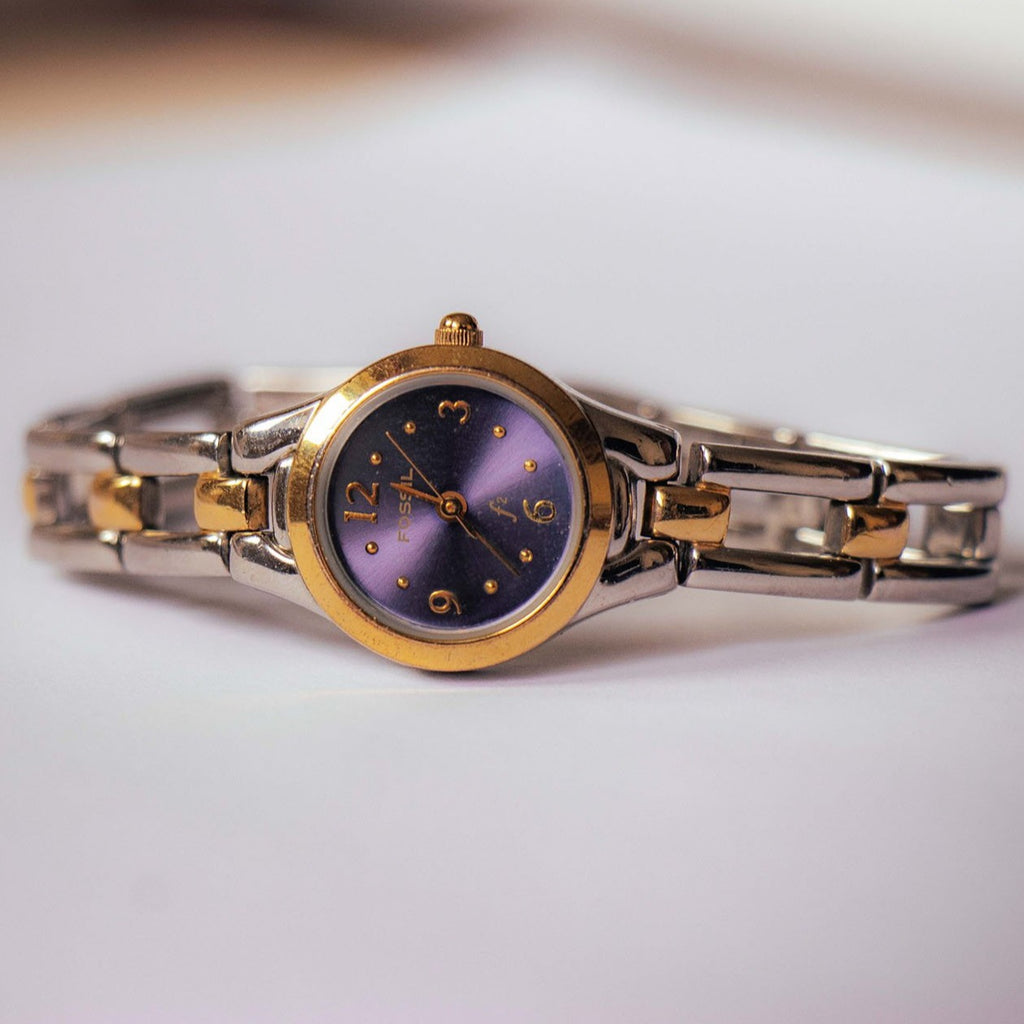 Navy blue fossil watch women's best sale