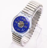 1990 Saphire Shade GN110 Swatch ساعة جنت مع حزام قابل للتعديل