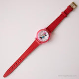 Vintage Pink Minnie Mouse Watch by Seiko | Red Strap Disney Watch