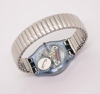 1990 SAPHIRE SHADE GN110 Swatch Gent Watch with Adjustable Strap