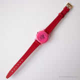 Rosa vintage Minnie Mouse reloj por Seiko | Correa roja Disney reloj