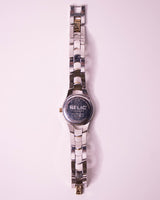 Dos tonos Relic De las mujeres reloj con Mother of Pearl Dial & Gemstones