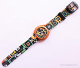 Vie colorée vintage par adec montre | Citizen Quartz au Japon montre
