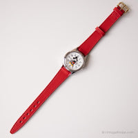 حزام أحمر خمر Mickey Mouse مشاهدة | Disney ساعة كوارتز اليابان
