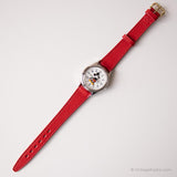 Cinturino rosso vintage Mickey Mouse Guarda | Disney Giappone orologio al quarzo