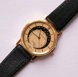 Vintage Lillian Vernon Moon Phase Quartz Watch | Gold-tone Lunar Watch