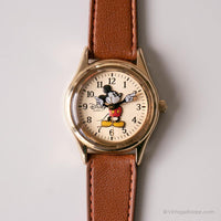 Tone d'or vintage Mickey Mouse montre | Élégant Disney Quartz montre