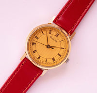Art-déco-or-tone Bulova montre | Ancien Bulova Quartz analogique