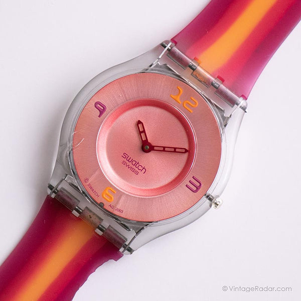 2003 Swatch SFK215 inflame watch | خمر أحمر Swatch Skin