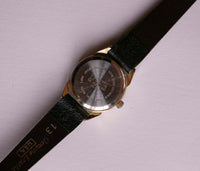 Fase lunar vintage clásica reloj | Reloj de pulsera de cuarzo de damas de tono plateado