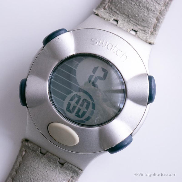 2001 Swatch Yks4001 double point montre | Battement d'ironie numérique vintage