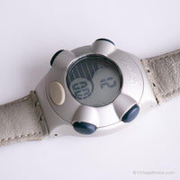 2001 Swatch Yks4001 double point montre | Battement d'ironie numérique vintage