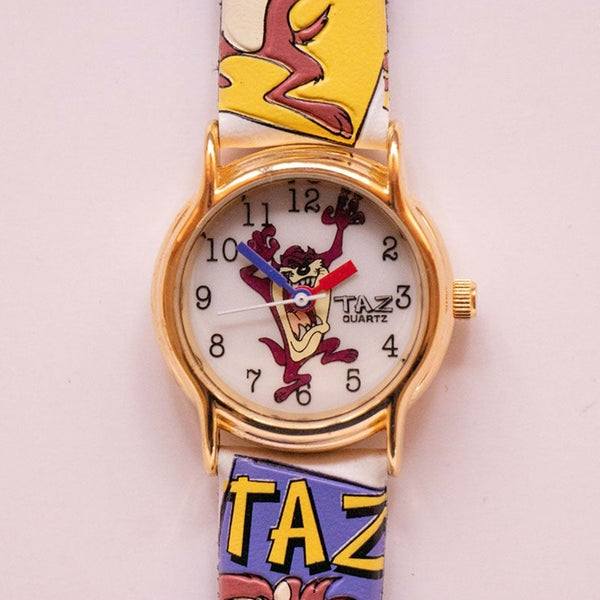 Fulgurant Tasmanian Devil Quartz vintage montre | 90 Looney Tunes Montres