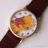 Jahrgang Winnie the Pooh Uhr von Timex | Gold-Ton Disney Uhr