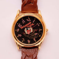Schwarzes Zifferblatt Armitron Uhr | 90er Jahre Looney Tunes Tasmanian Devil Uhr