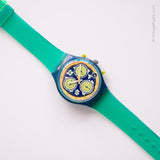 خمر 1995 Swatch SCN404 Cool Pack Watch | نادر Swatch Chrono
