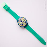 خمر 1995 Swatch SCN404 Cool Pack Watch | نادر Swatch Chrono