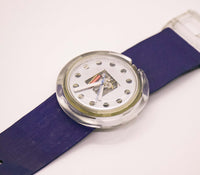 البوب swatch الأزرق القانوني PWK144 | 1991 عتيقة البوب swatch الكوارتز السويسرية