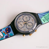 Vintage 1991 Swatch SCN104 Zona atemporal reloj | 90 Swatch Chrono