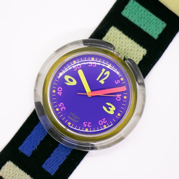 1990 ejecutando PWP100 POP Swatch | Pop vintage Swatch reloj