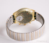 1997 Swatch SCB114 pur noir montre | Vintage 90 Swatch Chrono