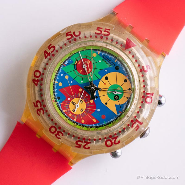 1994 Swatch Sbk104 lilibeth Uhr | Farbenfroher Jahrgang Swatch Chrono