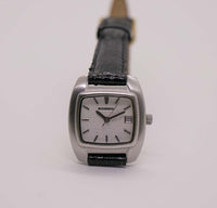 Silver-tone Square Fossil Date Watch for Women | Classic Vintage Fossil Watch