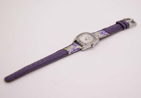 Boho-chic vintage Fossil reloj para damas con pulsera floral morada