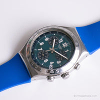 Vintage 1996 Swatch Agente secreto YCS401 reloj | Azul Swatch Chrono