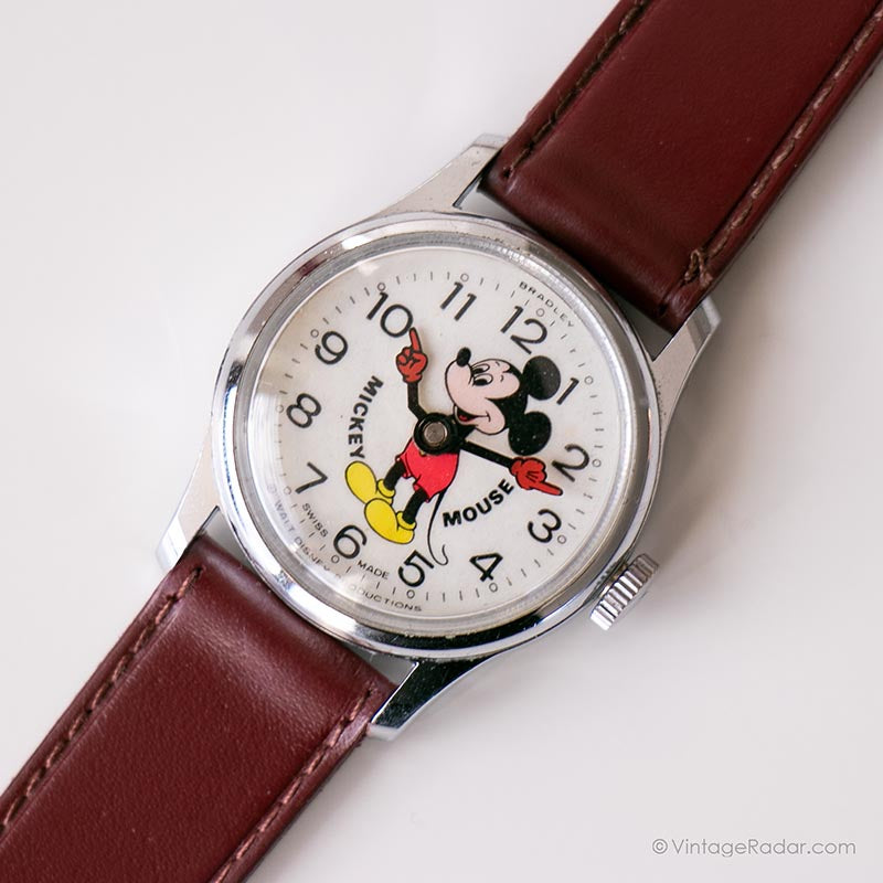 Vintage Swiss-made Mickey Mouse Watch | Silver-tone Walt 