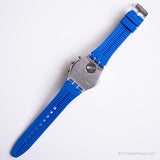 Vintage 1996 Swatch YCS401 SECRET AGENT Watch | Blue Swatch Chrono