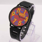 Retro Guess Watch for Men and Women with Red Dial | Large Guess Watch