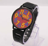 Retro Guess reloj Para hombres y mujeres con dial rojo | Largo Guess reloj