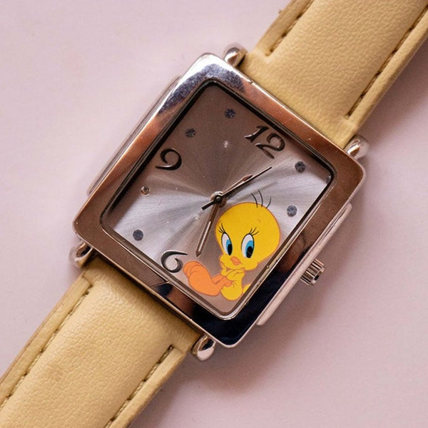 Forma cuadrada Looney Tunes Señoras reloj | Vintage de los 90 Tweety reloj