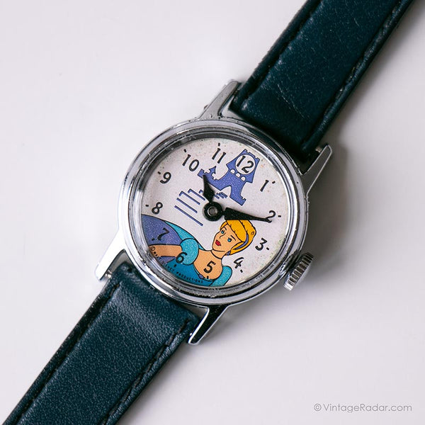 Collectible de Cendrillon vintage montre | Mécanique des années 1960 Disney montre