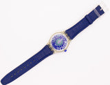 Tono de 1992 en azul SLK100 swatch reloj | Música vintage swatch reloj