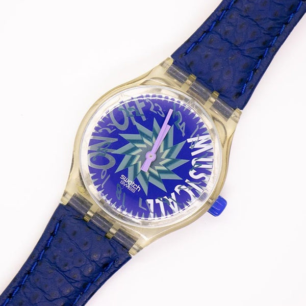 1992 TONE IN BLUE SLK100 Swatch Watch | Vintage Musicall Swatch Watch