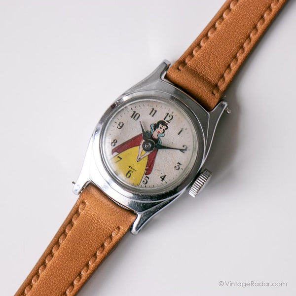Blancanieves Vintage Disney reloj | Raros de los años 60 US Time Mechanical reloj