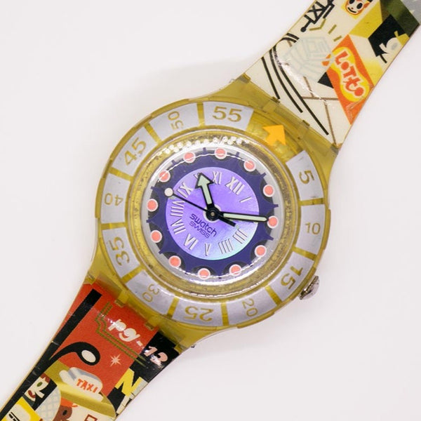 SPARK VESSEL S SDK117 Vintage Swatch Watch | Holographic Scuba Swatch - Vintage Radar